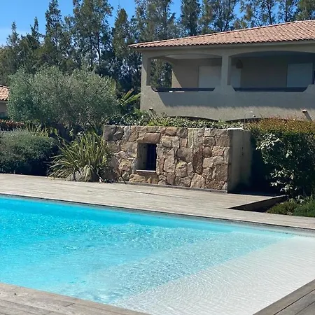 Bel T2 En Avec Piscine - Cala Rossa - Les Jardins D'alzetu アパート